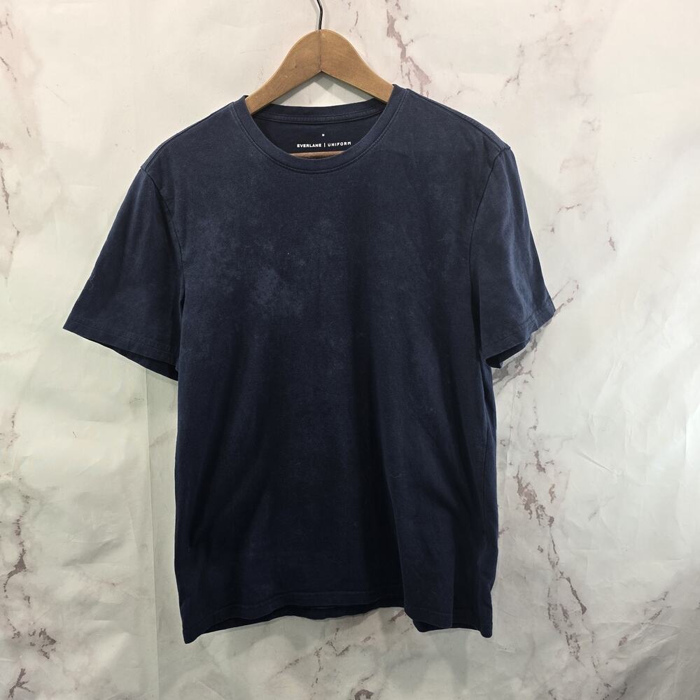 Everlane T Shirt Mens Medium Blue Short Sleeve Neck Organic Cotton Tee Premium